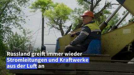 Strom-"Helden" in der Ukraine: Reparatur unter Lebensgefahr