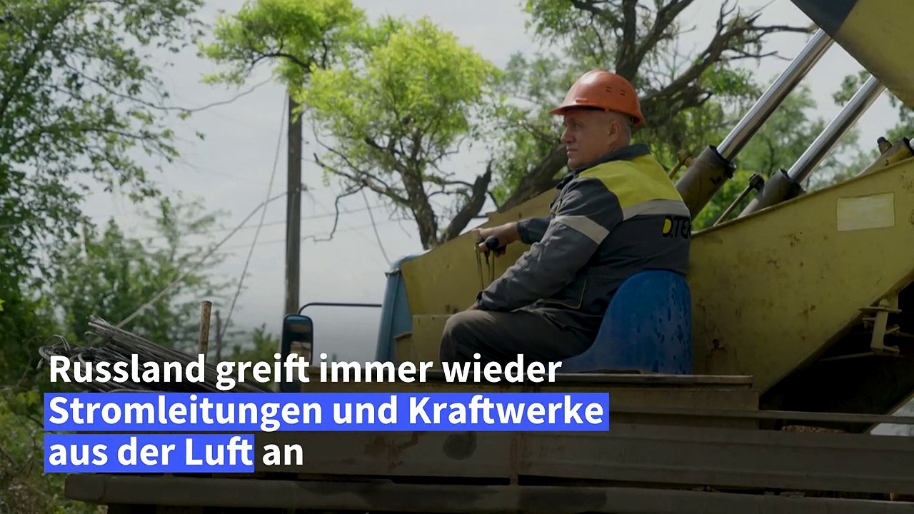 Strom-'Helden' in der Ukraine: Reparatur unter Lebensgefahr