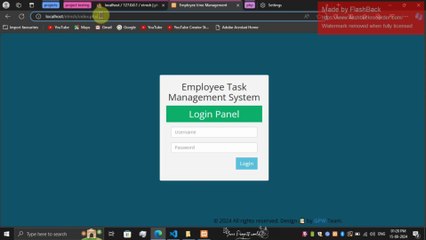Employee Task Management system php project