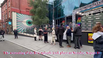 BBC Sherwood cast members arrive at the Broadway Cinema in Nottingham ahead of red carpet premiere