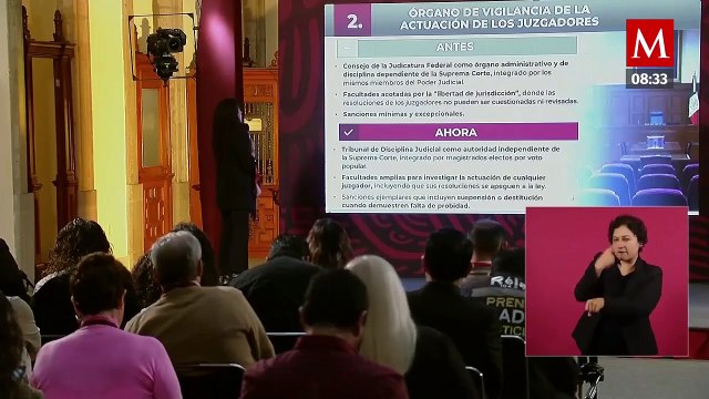 Segob hace un repaso de lo que consta la reforma al Poder Judicial en La Mañanera