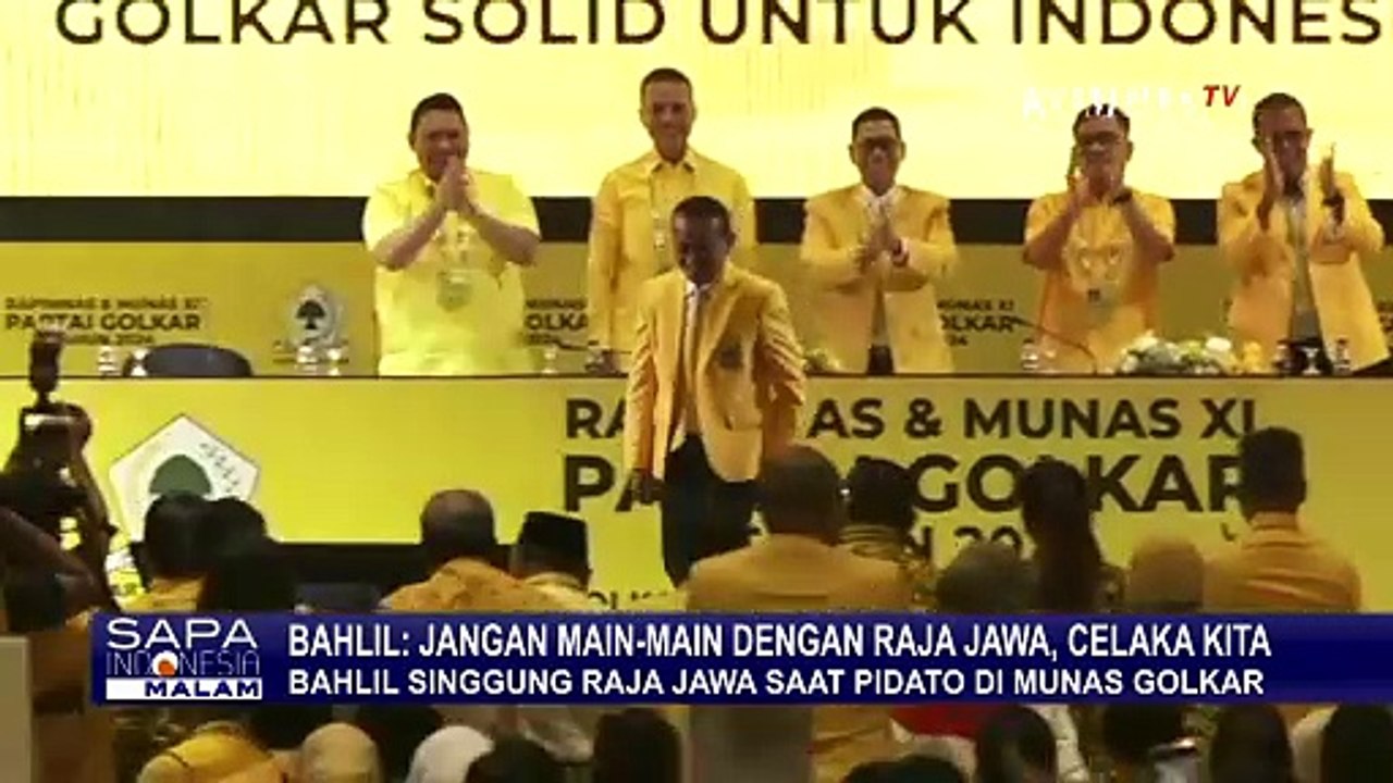 Pidato di Munas Golkar, Bahlil: Jangan Main-Main dengan 'Raja Jawa', Celaka Kita