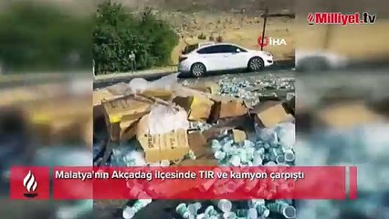 Malatya'da feci kaza! TIR ve kamyon çarpıştı: 1 ölü, 1 yaralı