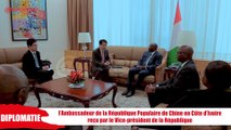 l’Ambassadeur de la République Populaire de Chine en Côte d’Ivoire reçu par le Vice-président de la République