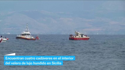 Encuentran cuatro cadáveres en el velero de lujo hundido en Sicilia