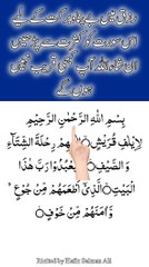 Surah Al quraish | surat quraish | سورةقریش |  hafiz salman ali