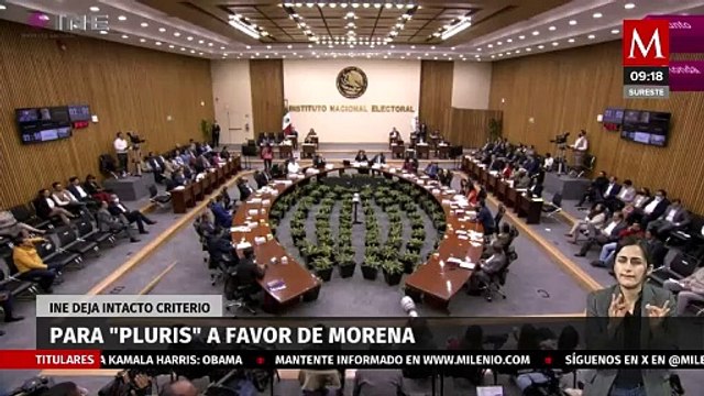 INE mantiene criterio a favor de Morena en candidaturas plurinominales