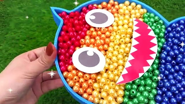 Satisfying Video | Mixing Rainbow Beads IN Magic Baby Shark Bathtub OF Color Slime Bottle ASMR Today, I Mixing Rainbow Beads IN Magic Baby Shark Bathtub OF Color Slimes Bottle & Cutting ASMR