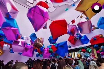 Balloons take over Outernet London for launch of new display