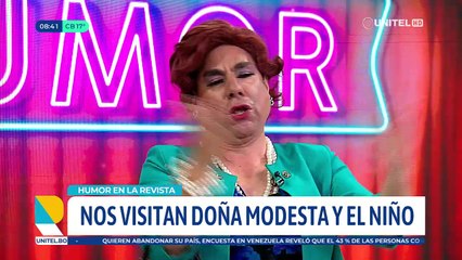 Doña Modesta llegó desde Cochabamba con el pequeño Carlitos y causó revuelo en La Revista