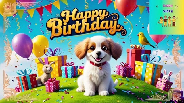 Dog Happy birthday song |Happy Birthday Dog | Happy Birthday Song | Happy Birthday Dog @KIDDYVISTA