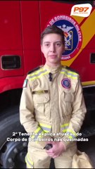 2° Tenente explica atuação do Corpo de Bombeiros nas queimadas