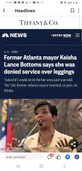 Former Atlanta mayor Keisha Lance Bottoms says she was denied service over leggings
