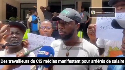 Des travailleurs de CIS Médias manifestent