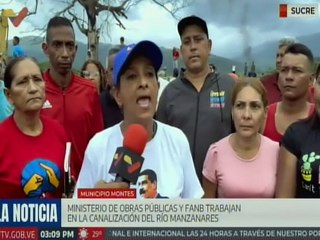 Sucre | Autoridades nacionales junto a la FANB trabajan en canalización del río Manzanares