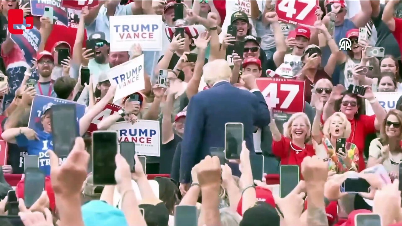 Suikast girişimi sonrası ilk miting: Trump, Kuzey Carolina'da kurşun geçirmez cam ardından konuştu