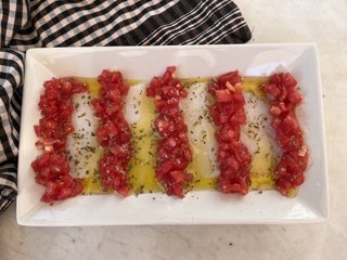 Carpaccio de bacalao facilísimo - Cocina Fácil