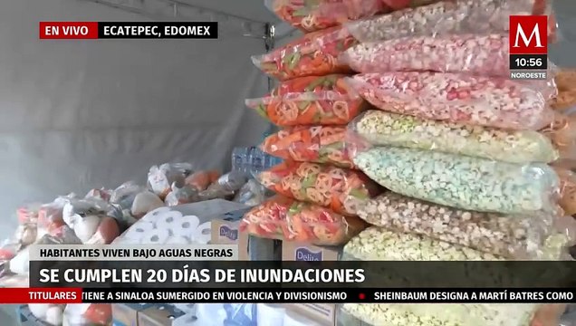 Instalan centro de acopio en Central de Abasto Ecatepec para damnificados de Chalco