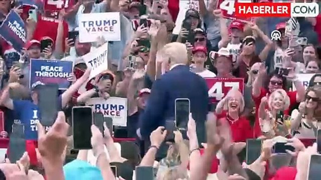 Trump'a mitingde kurşun geçirmez camlı önlem