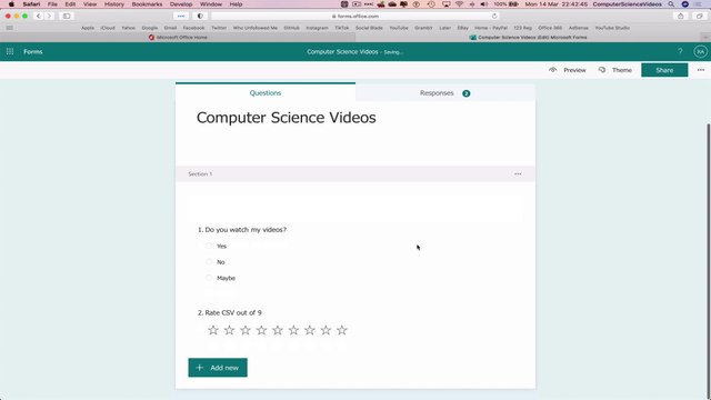 How to DUPLICATE or Delete Your Microsoft Form Section for Office 365 On a Mac - Basic Tutorial