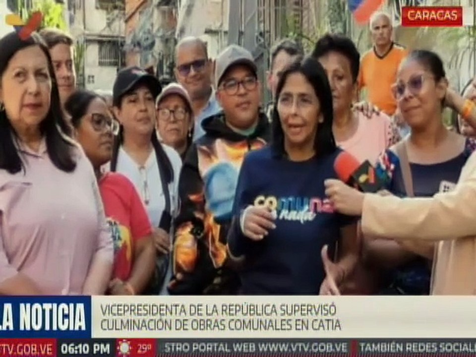 Caracas | Vpdta. Ejecutiva Delcy Rodríguez supervisa culminación de proyectos comunales en Catia