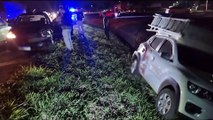 Batida violenta na BR-467: Renault Clio atinge traseira de Fiat Mobi