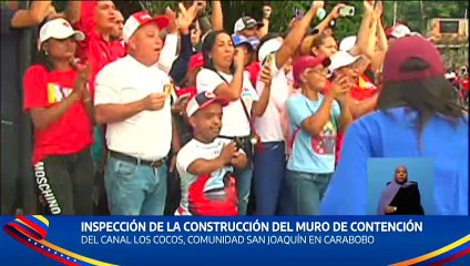 Pdte. Nicolás Maduro inspeccionó construcción del muro de contención del canal Los Cocos en Carabobo