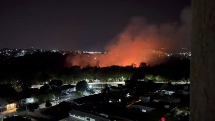 Corpo de Bombeiros volta a combater incêndio ambiental no Bosque dos Xetá