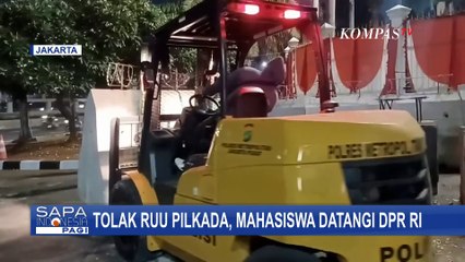 Mahasiswa BEM SI Serukan Penolakan Revisi UU Pilkada, Polisi Bubarkan Aksi dan Pasang Pengamanan