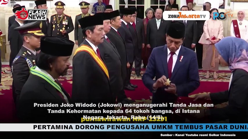 KADER PARTAI GOLKAR INI TERIMA TANDA JASA DAN TANDA KEHORMATAN DARI PEMERINTAH