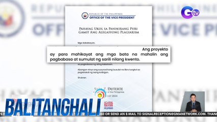 "Paninirang puri," ganyan isinalarawan ni VP Sara Duterte ang mga alegasyon ng plagiarism tungkol sa isinulat niyang libro na "Isang Kaibigan" | Balitanghali