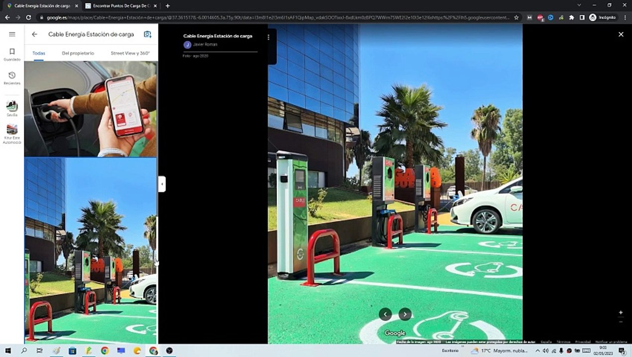  Como ENCONTRAR PUNTOS de CARGA de COCHES ELÉCTRICOS por GOOGLE MAPS PC y MÓVIL