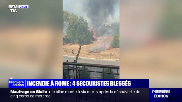 Rome: un incendie ravage la périphérie de la ville, quatre secouristes blessés