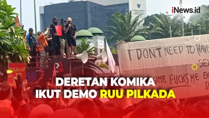 Komika Cing Abdel hingga Bintang Emon Ikut Geruduk DPR Tolak RUU Pilkada