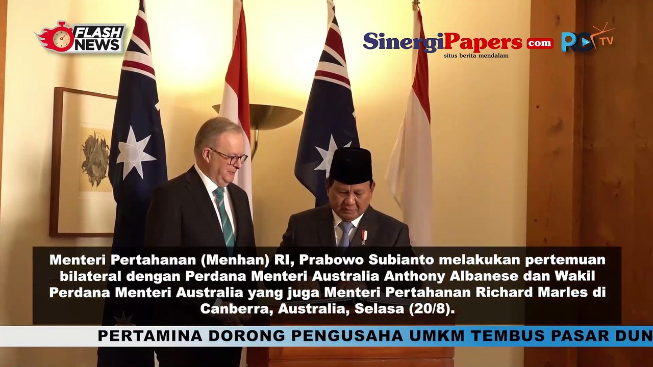 Lakukan Pertemuan Bilateral Prabowo Dan PM Australia Bahas Tantangan Regional Dan Latihan Bersama