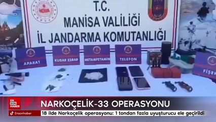 18 ilde Narkoçelik operasyonu: 1 tondan fazla uyuşturucu ele geçirildi