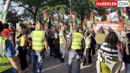 Binlerce Filistin yanlısı, Demokrat Parti Kongresi'ni protesto etti