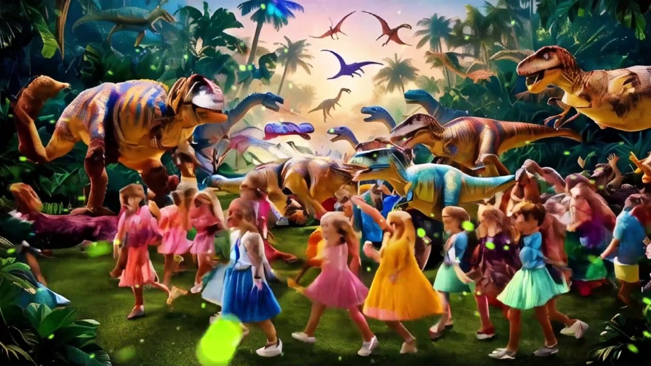 Dance with the Dinosaurs | Fun Kids Song & Dance Party! |Pichi Kids Adventure Time