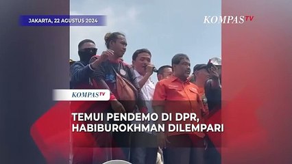 Temui Massa Pendemo, Anggota DPR Fraksi Gerindra Habiburokhman Dilempari Botol