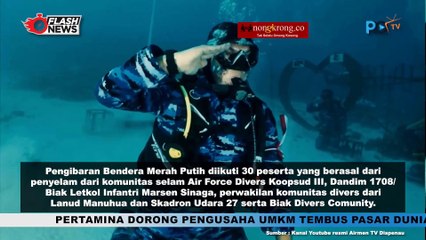 KOOPSUD III Kibarkan Bendera Merah Putih di Kedalaman 17 Meter
