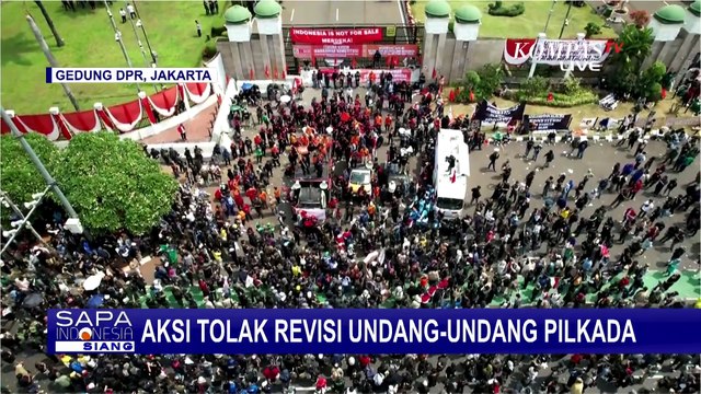 Aksi Demo di DPR, Mahasiswa Menyuarakan Penolakan Upaya DPR Menganulir Putusan MK
