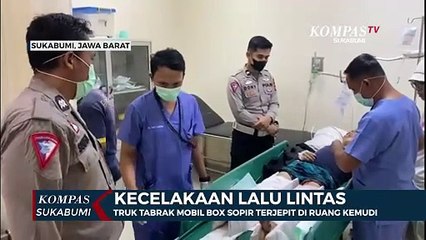 Truk Tabrak Mobil Box Sopir Terjepit Di Ruang Kemudi