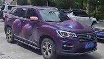 Heatwave in China leaves vehicles covered with huge bubbles