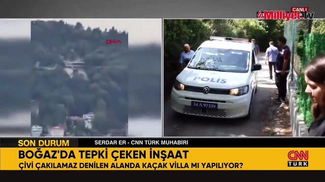 İstanbul Boğazı'nda şok görüntü! Vaniköy sırtlarındaki villa inşaatına inceleme başlattı