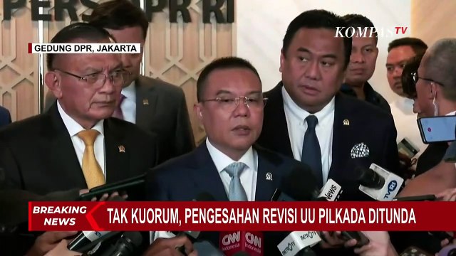 Rapat Paripurna Pengesahan RUU Pilkada Ditunda, Begini Penjelasan Wakil Ketua DPR Sufmi Dasco