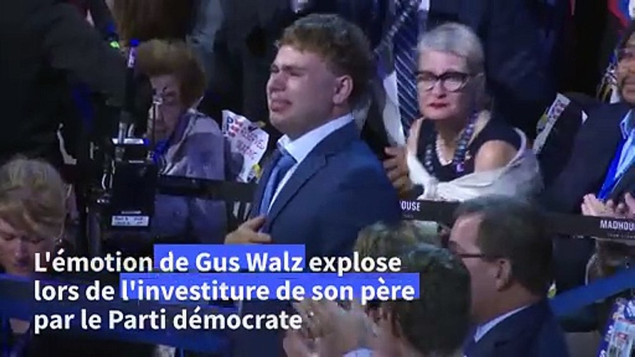 Le fils de Tim Walz ému aux larmes lors de l'investiture de son père
