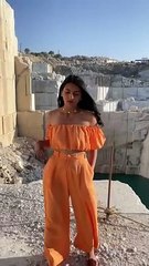 Zadaka Set - Orange Top and Pants Co-Ord Set