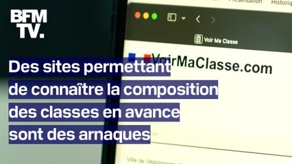 "Voir ma classe": des sites malveillants font croire aux élèves qu'il est possible de connaître la composition des classes avant la rentrée