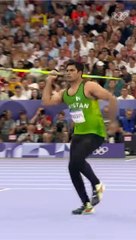 Arshad Nadeem of  records . in men's javelin throw final at #Paris2024!