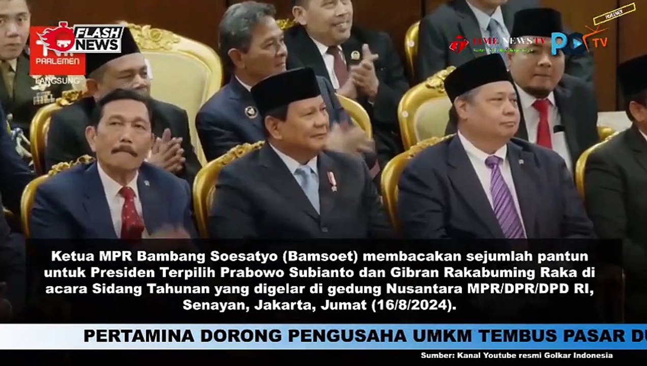 KETUA MPR RI BERIKAN PANTUN UNTUK PRESIDEN DAN WAKIL PRESIDEN RI TERPILIH PRABOWO-GIBRAN